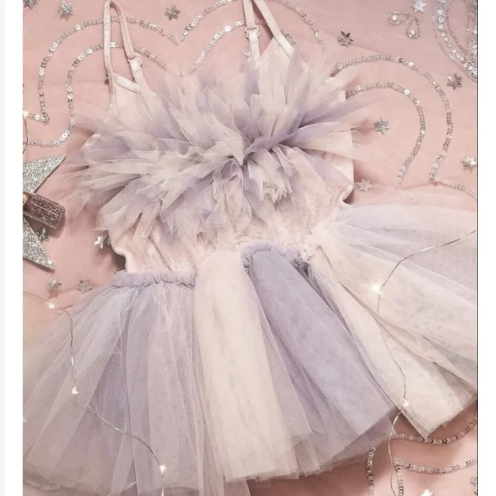 Tutu Du Monde Bebe Tutu Dress Pearl-Pink Lavender Crescent Moon Portrait Party - Picture 1 of 8